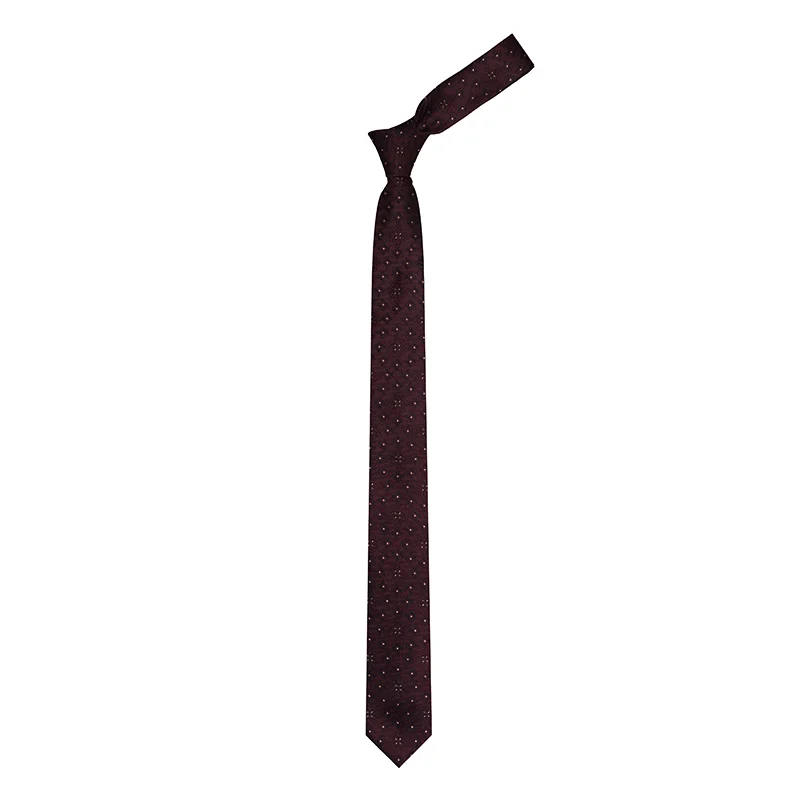 Cravat CROATA AuHRum Thematic  Braiding Wine red  Silk 87%,Metalized silk thread(gold)13%  