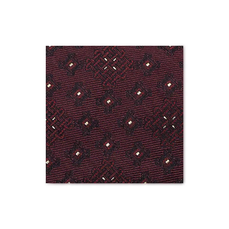 Cravat CROATA AuHRum Thematic  Braiding Wine red  Silk 87%,Metalized silk thread(gold)13%  