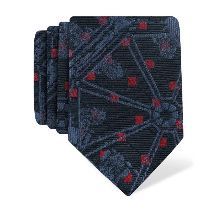 Cravat CROATA Thematic  Octagon Dark blue  Silk 100%  