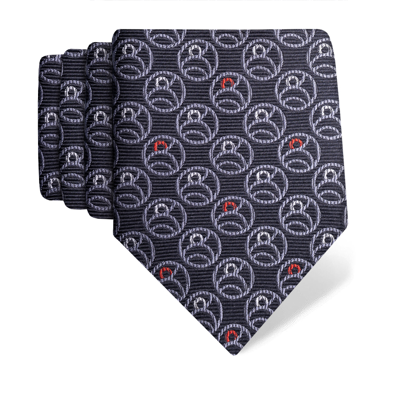 Cravat CROATA Thematic  Secession Black  Silk 100%  