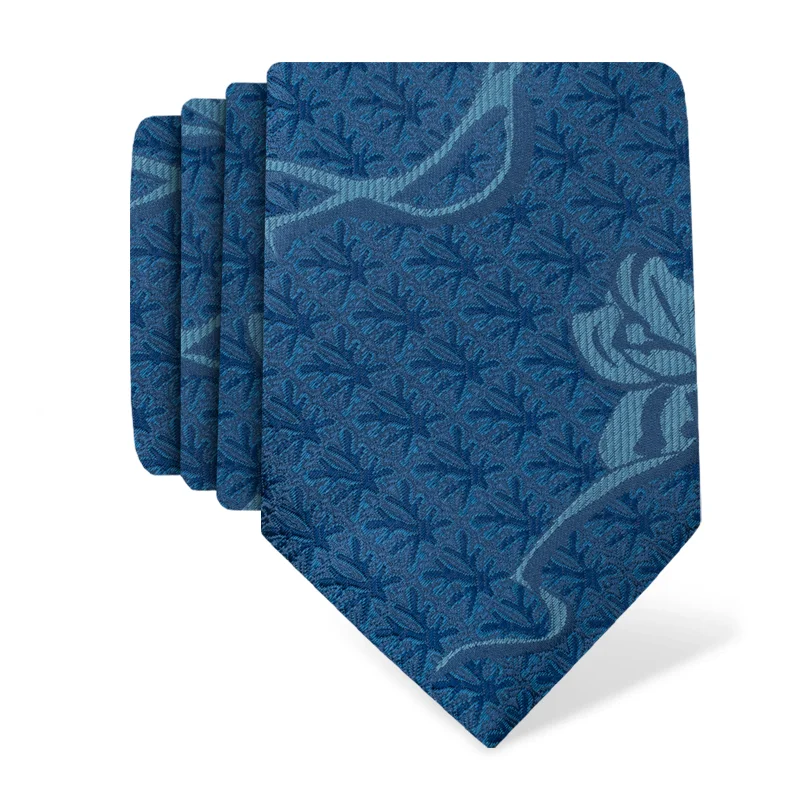 Cravat CROATA Thematic  Secession Blue  Silk 100%  