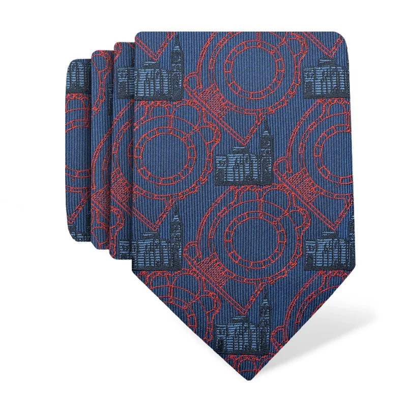 Cravat CROATA Thematic  Zadar Dark blue  Silk 100%  