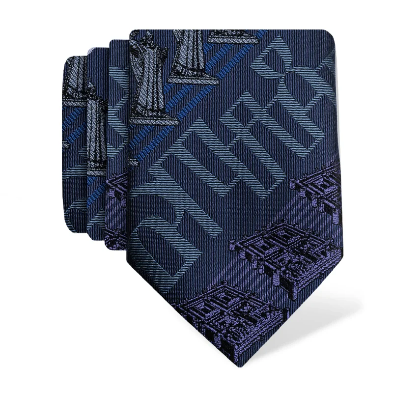 Cravat CROATA Thematic  Split Dark blue  Silk 100%  