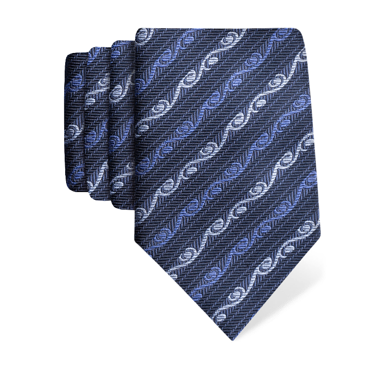 Cravat CROATA Thematic  Secession Dark blue  Silk 100%  