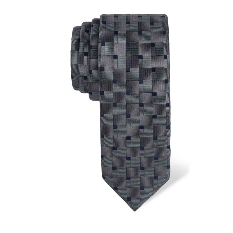 Cravat CROATA Thematic  Squares Light blue  Silk 100%  