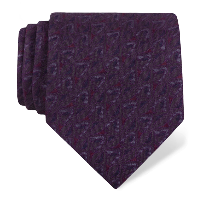 Cravat CROATA Teflon Thematic  Folk embroidery Purple  Silk 100%  