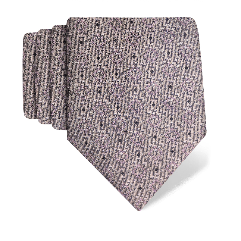 Cravat CROATA Thematic  Glagolitic alphabet Grey  Silk 100%  