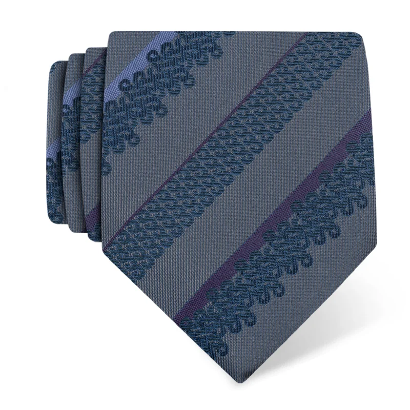 Cravat CROATA Teflon Thematic Cravat Teflon Braiding Blue  Silk 100%  