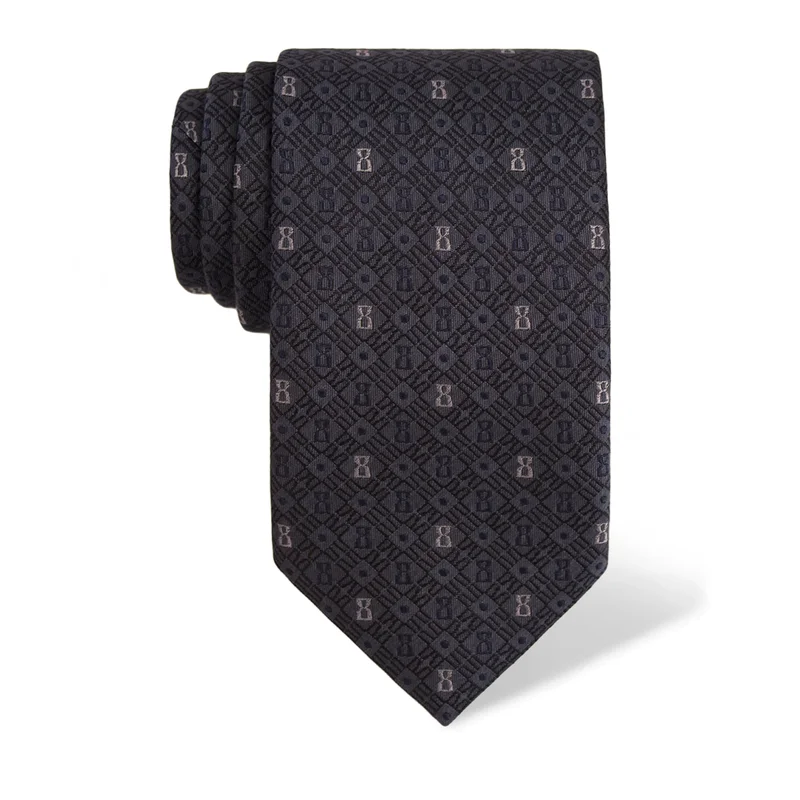 Cravat CROATA Thematic  Glagolitic alphabet Dark blue  Silk 100%  
