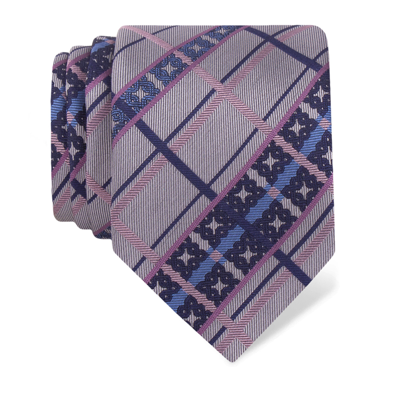 Cravat CROATA Thematic  Braiding Grey  Silk 100%  