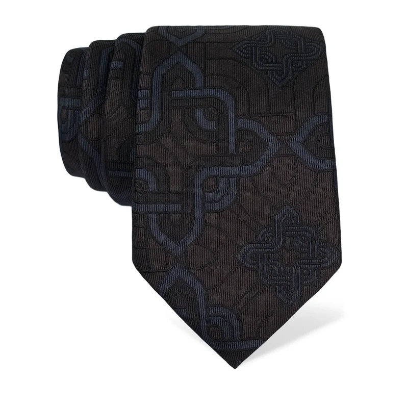 Cravat CROATA Thematic  Braiding Brown  Silk 100%  