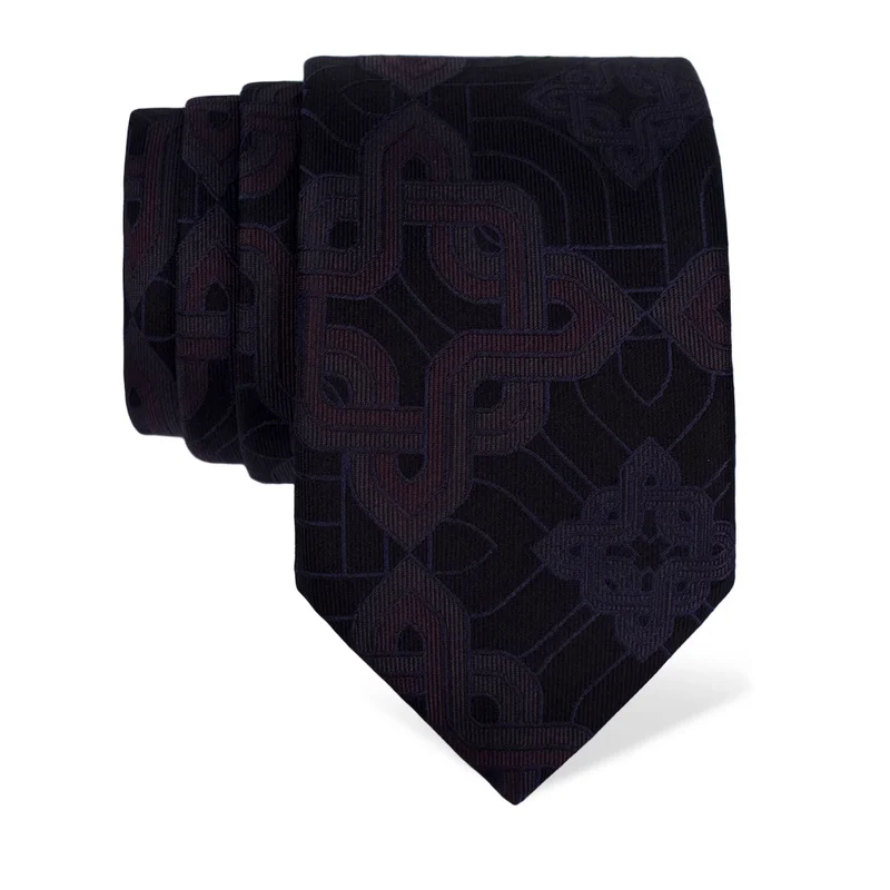 Cravat CROATA Thematic  Braiding Dark blue  Silk 100%  