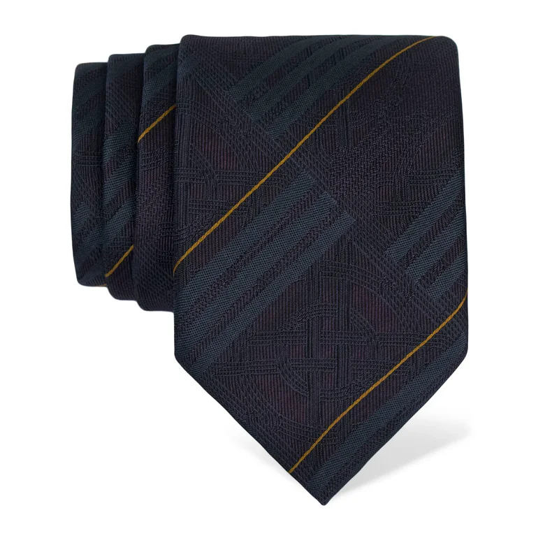 Cravat CROATA Thematic  Braiding Purple  Silk 100%  