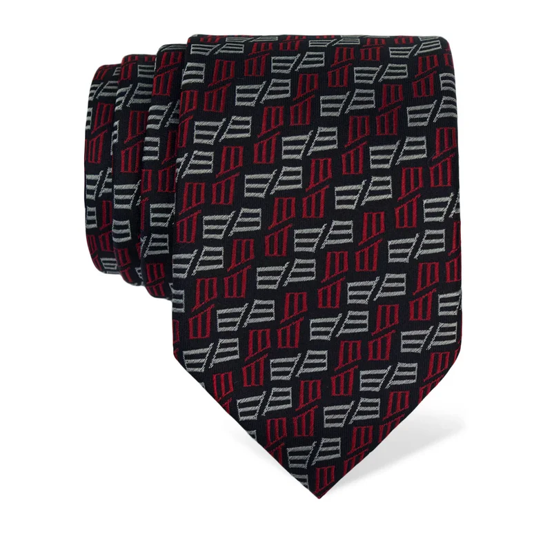 Cravat CROATA Thematic  Glagolitic alphabet Dark blue  Silk 100%  