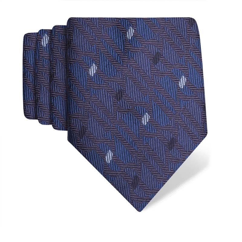 Cravat CROATA Brijuni Thematic  Glagolitic alphabet Petroleum grey  Silk 100%  