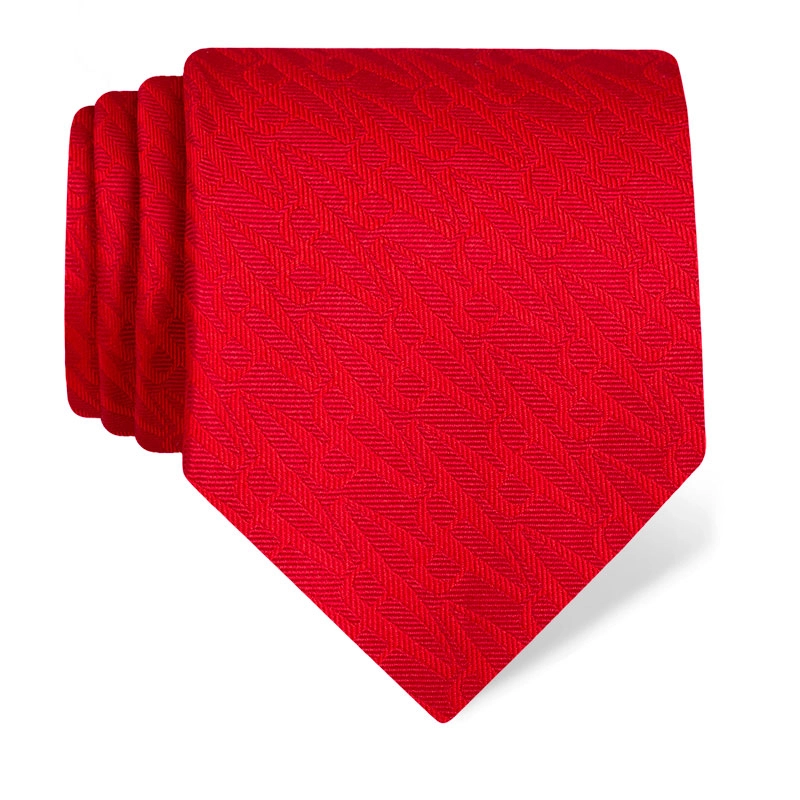 Cravat CROATA Dubrovnik Thematic  Glagolitic alphabet Red  Silk 100%  