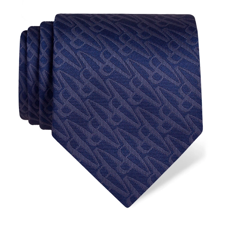Cravat CROATA Dubrovnik Thematic  Glagolitic alphabet Dark blue  Silk 100%  