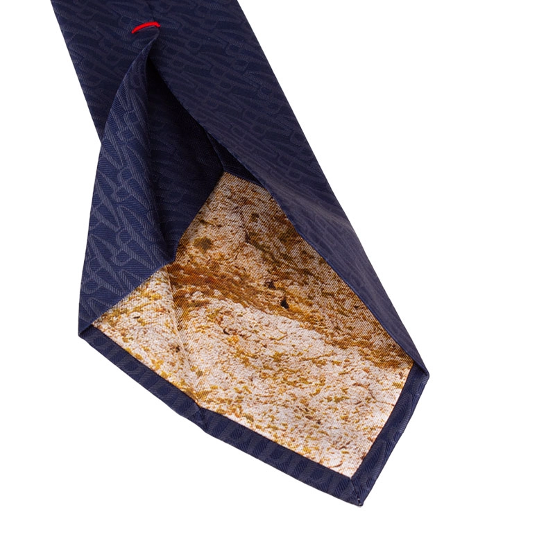 Cravat CROATA Dubrovnik Thematic  Glagolitic alphabet Dark blue  Silk 100%  