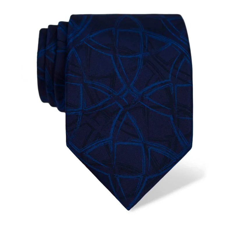 Cravat CROATA Dubrovnik Thematic  Braiding Dark blue  Silk 100%  