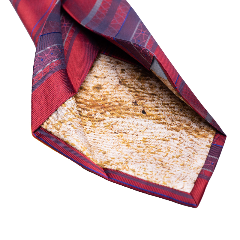 Cravat CROATA Dubrovnik Thematic  Braiding Wine red  Silk 100%  