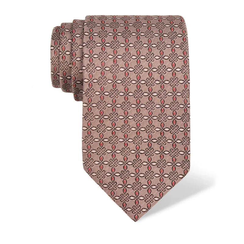 Cravat CROATA Dubrovnik Thematic  Braiding Pink  Silk 100%  