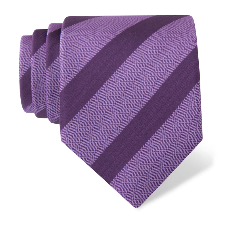 Cravat CROATA Classic  Regimental Purple  Silk 100%  