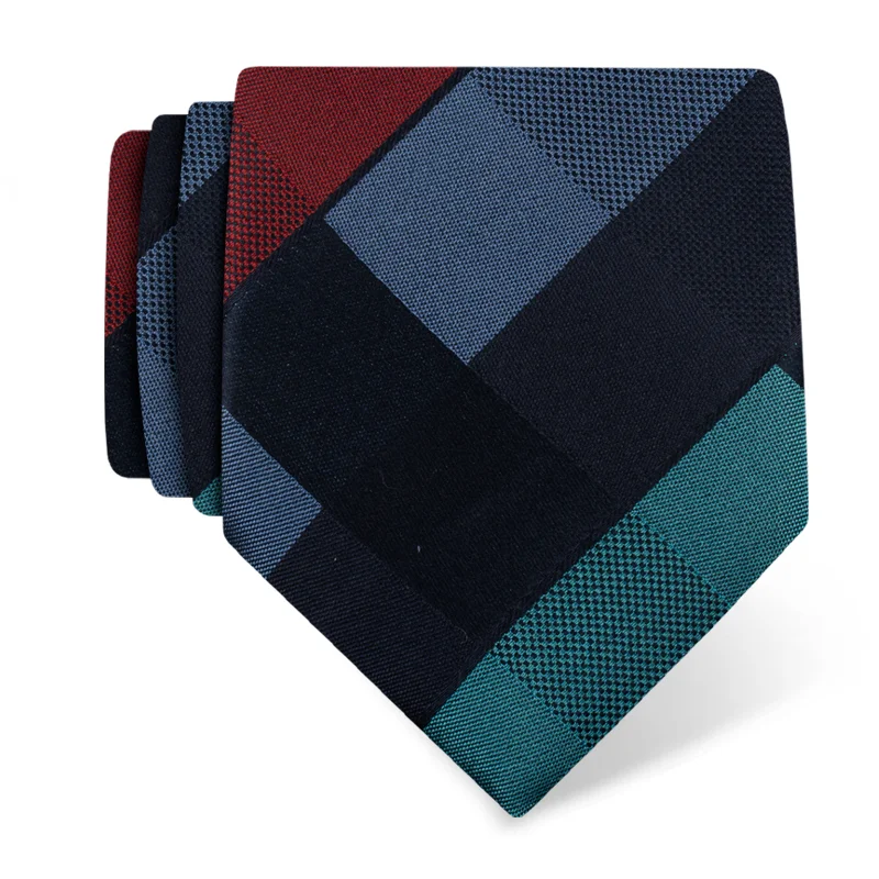 Cravat CROATA Classic Regular Checked Dark blue  Silk 100%  
