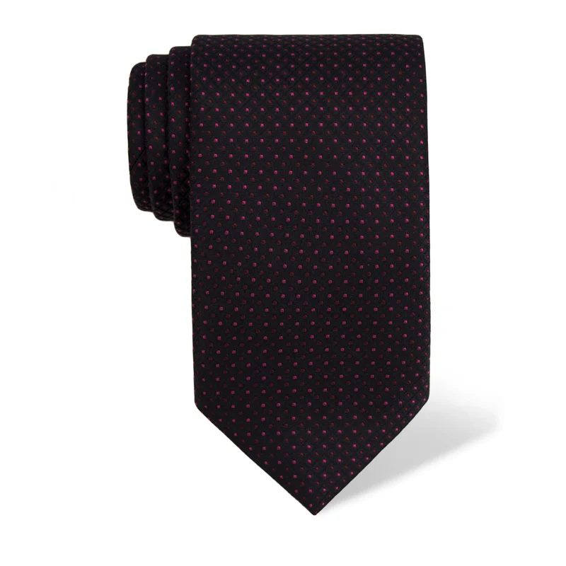 Cravat CROATA Classic  Dots Dark blue  Silk 100%  