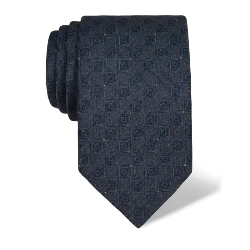 Cravat CROATA Classic  Ovals Light blue  Silk 100%  
