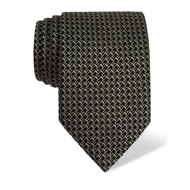 Cravat CROATA Classic  Small shapes Black  Silk 100%  