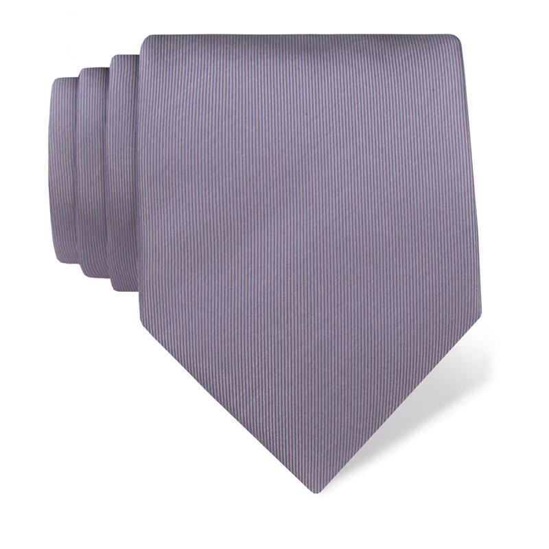 Cravat CROATA Classic  Solid textured Grey  Silk 100%  