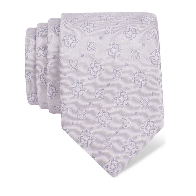 Cravat CROATA Festum Thematic  Braiding Light grey  Silk 100%  