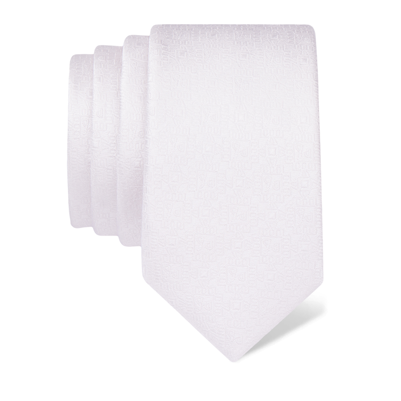 Cravat CROATA CROATA Thematic  Glagolitic alphabet White  Silk 100%  