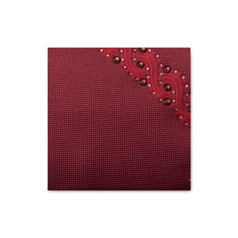 Cravat CROATA Kristal Thematic  Braiding Wine red  Silk 100%, High quality chrystals  