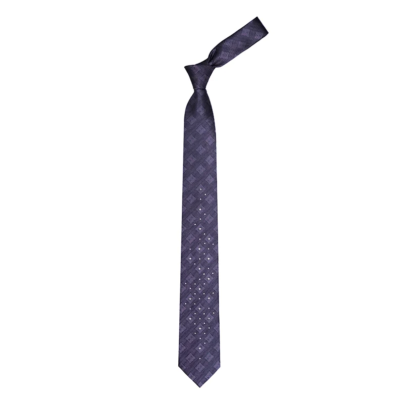 Cravat CROATA Kristal Thematic  Braiding Purple  Silk 100%, High quality chrystals  