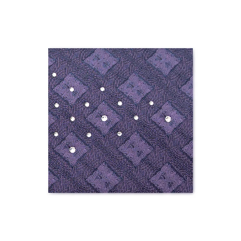 Cravat CROATA Kristal Thematic  Braiding Purple  Silk 100%, High quality chrystals  