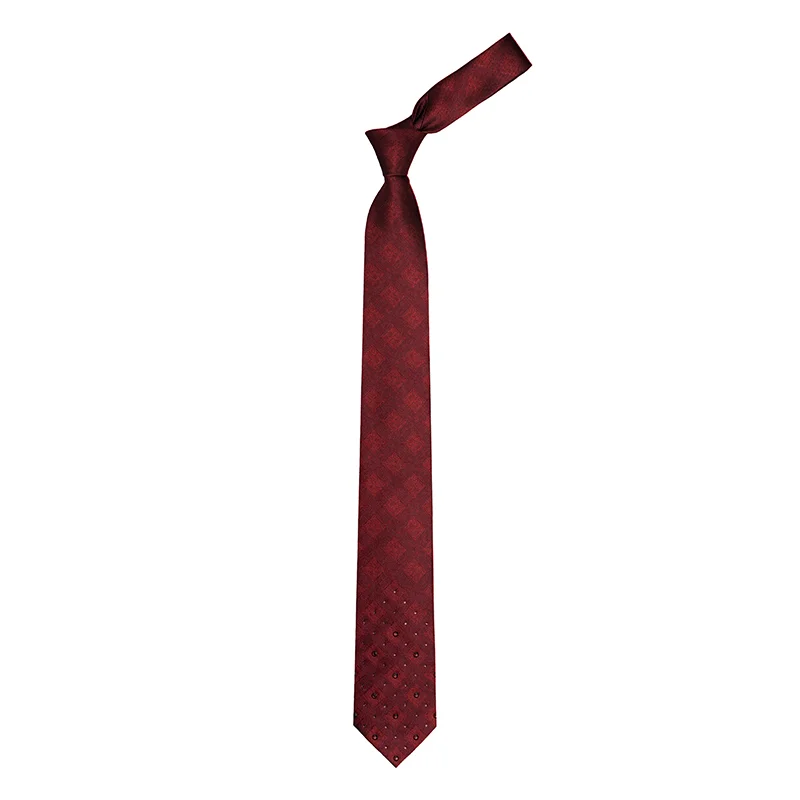 Cravat CROATA Kristal Thematic  Braiding Red  Silk 100%, High quality chrystals  