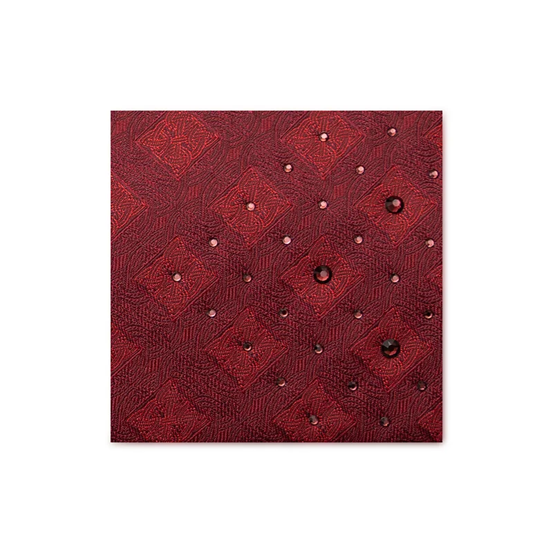 Cravat CROATA Kristal Thematic  Braiding Red  Silk 100%, High quality chrystals  
