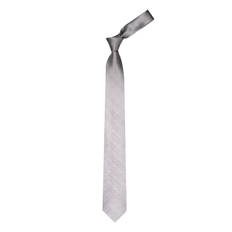 Cravat CROATA Kristal Thematic  Braiding Grey  Silk 100%, High quality chrystals  