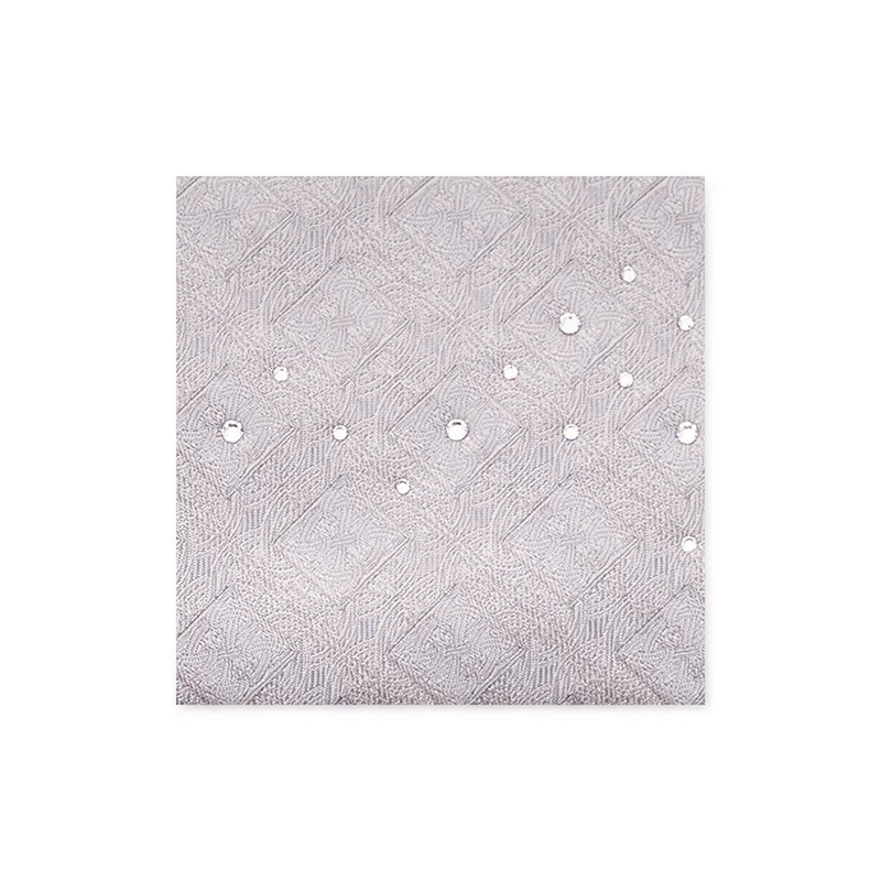 Cravat CROATA Kristal Thematic  Braiding Grey  Silk 100%, High quality chrystals  