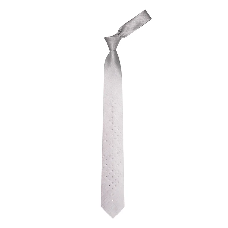 Cravat CROATA Kristal Thematic  Braiding White  Silk 100%, High quality chrystals  