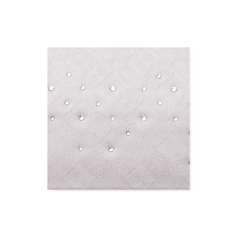 Cravat CROATA Kristal Thematic  Braiding White  Silk 100%, High quality chrystals  