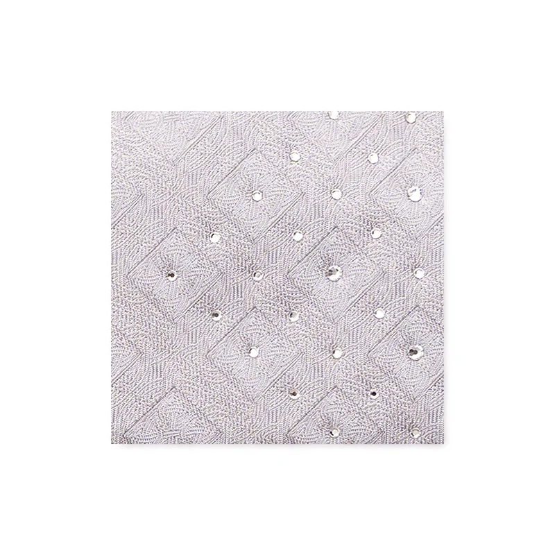 Cravat CROATA Kristal Thematic  Braiding Grey  Silk 100%, High quality chrystals  