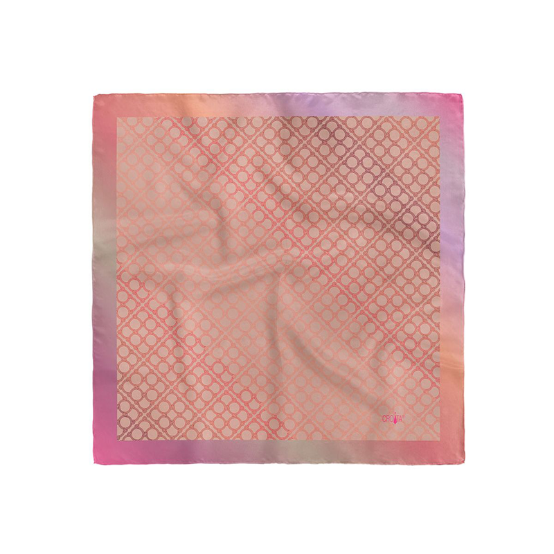Scarf CROATA Thematic  Braiding Pink  Silk 100%  