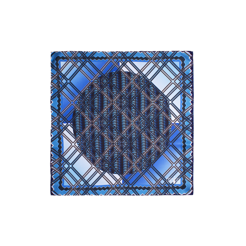 Small scarf CROATA Classic Scarf, classic Other Blue  Silk 100%  