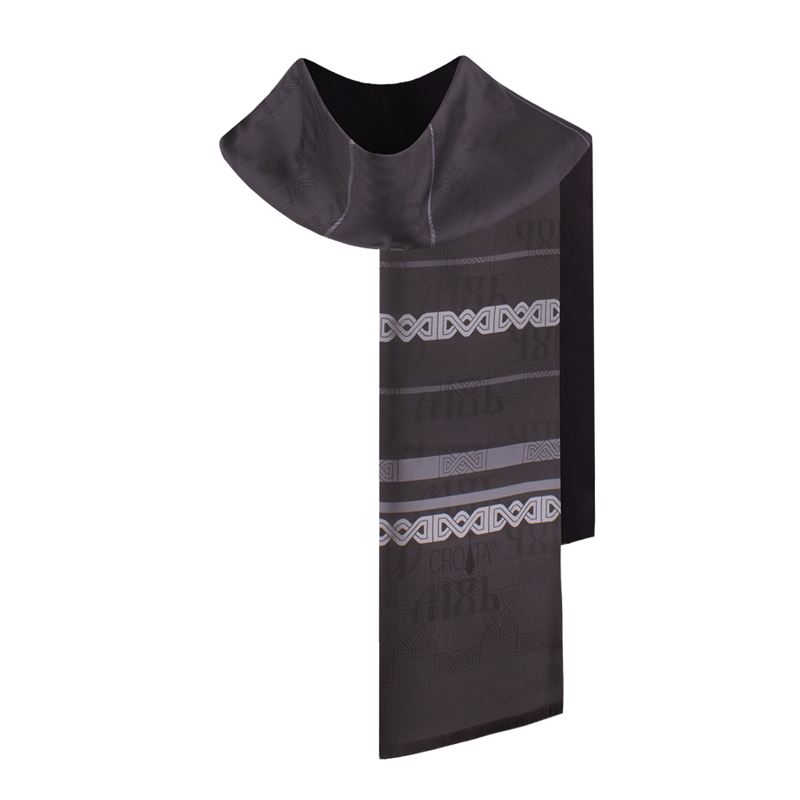 Shawl CROATA Thematic Shawl, thematic Braiding and glagolitic alphabet   Silk 100%  