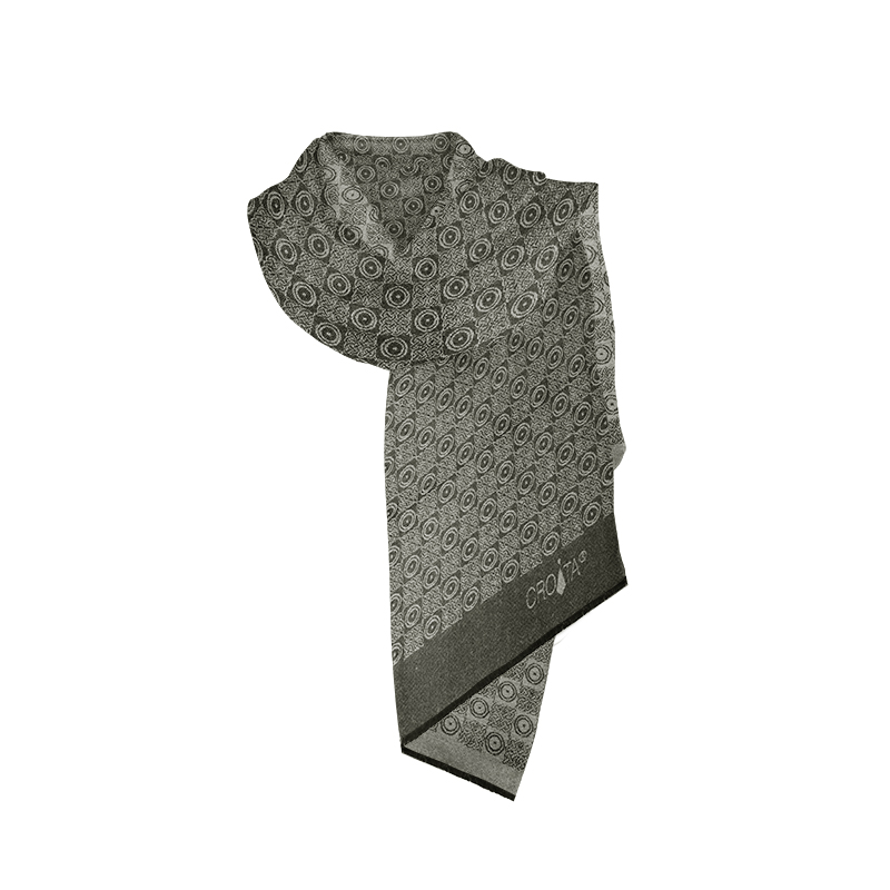 Shawl CROATA Thematic Shawl, thematic Braiding Ochre  Wool 100%  