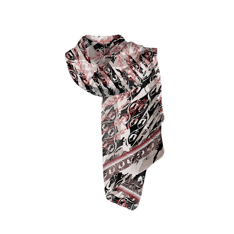 Shawl CROATA 8 Thematic Limited edition Braiding Grey  Silk 100%  