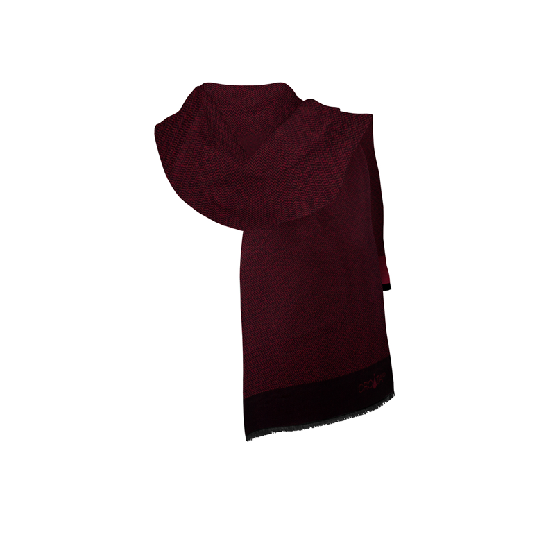 Shawl CROATA Classic Shawl, classic Small shapes Wine red  Wool 100%  