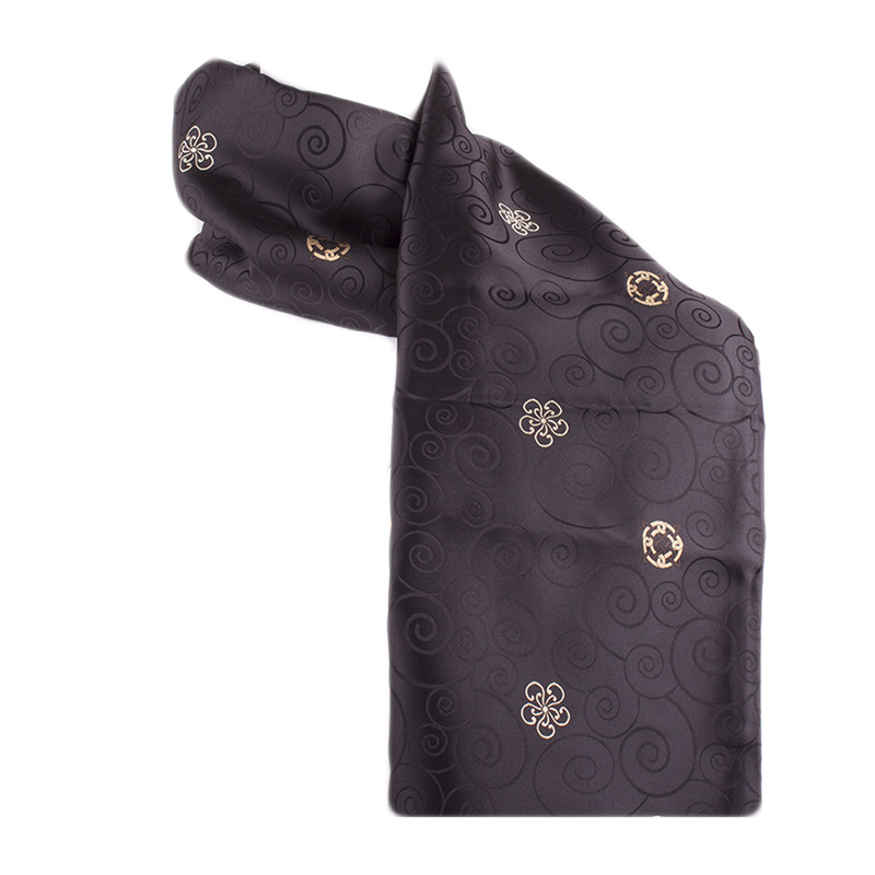 Stola CROATA Thematic Limited edition Braiding Black  Silk 100%  